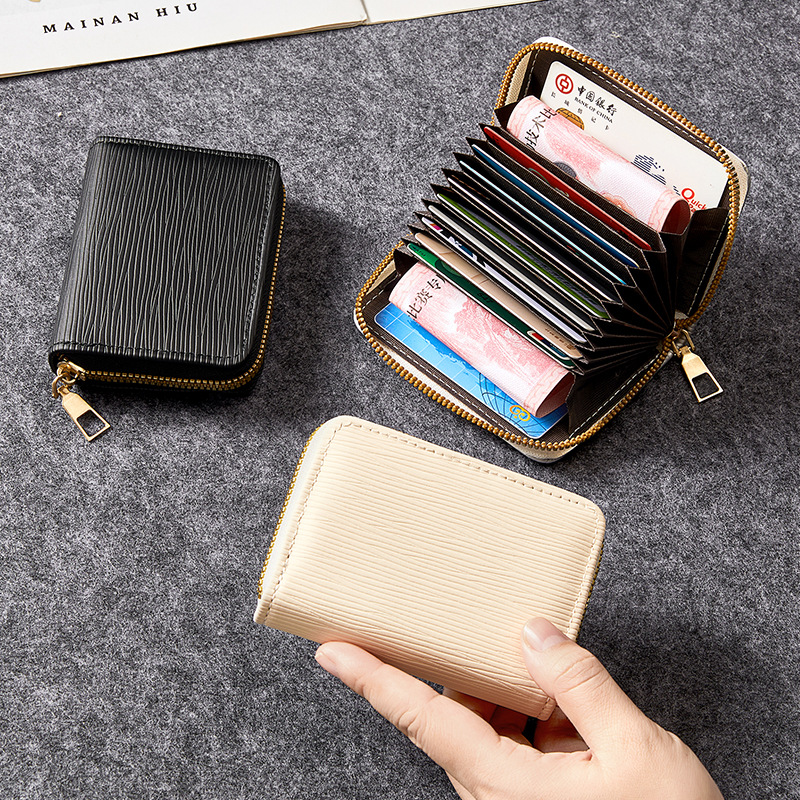 Ins Yangqi nueva cartera tarjeta de gato bolsa en una niña regalo lindo cartón de dibujos animados anti-damagnetismo bolsa de cambio