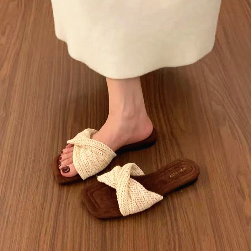 Women's Flat Slippers 2025 Summer New European and American Export Large Size Fish Mouth Open Toe Beach Sandals Ready for Sale Women's Flat Slippers 2025 Summer New European and American Export Large Size Fish Mouth Open Toe Beach Sandals Ready for Sale