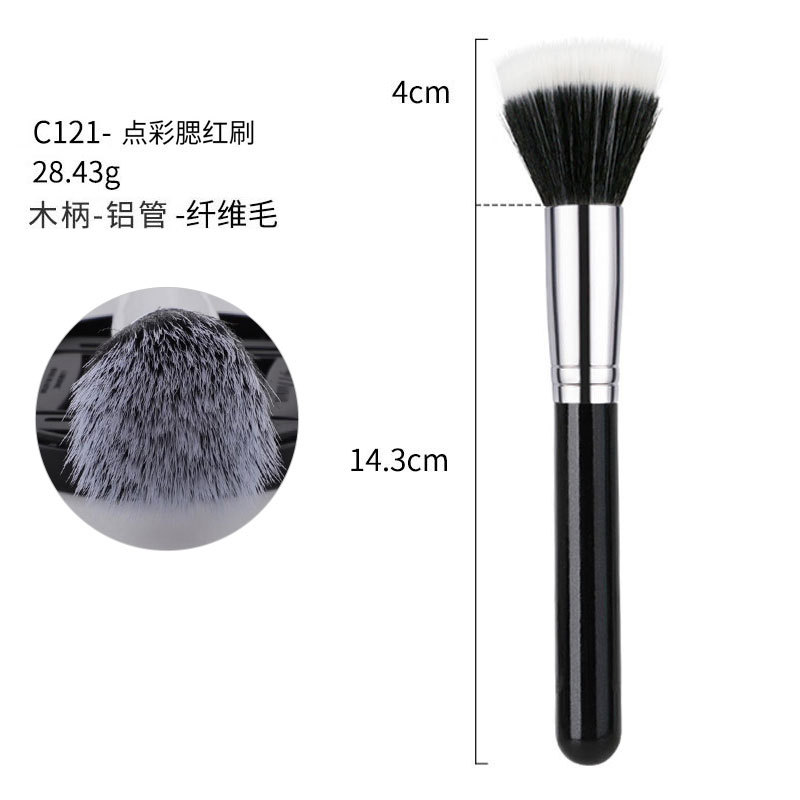 40 sets de cepillo de maquillaje negro y plateado cepillo de sombra de ojos de alta calidad cepillo de concelador cepillo de base cepillo de herramientas de maquillaje conjunto completo