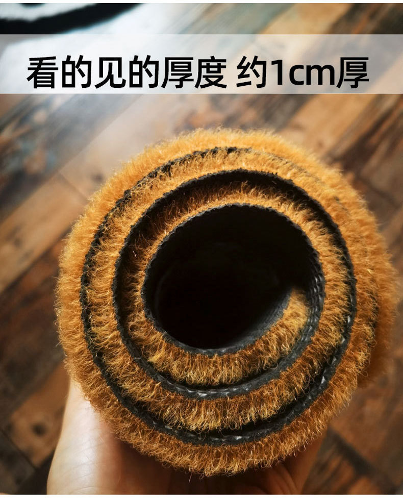 Universal car floor mats made of imitation coconut fiber, solid color, for driver and passenger seats, dirt-resistant, wear-resistant, easy to maintain, non-slip, washable
