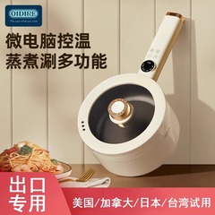 110V ミニ電気調理鍋家庭用小型多機能小型電気調理器蒸し器鍋調理揚げ小型家電