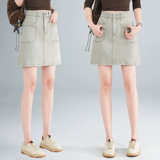 牛仔半身短裙女夏季2026新款小个子高腰时尚百搭休闲a字包臀半裙