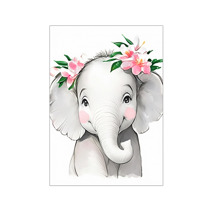 Mona Lisa Real Animal Combinado - Elephant Cute Cartoon Miniature Moderno Minimalista Transfronterizo