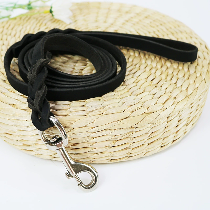 Leather Dog Leash, Premium Genuine Leather, Multiple Lengths (120–260 cm), 0.4 cm Thick