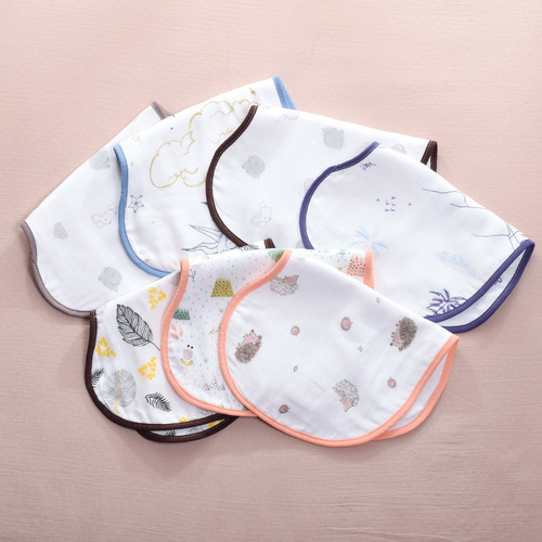 Newborn Baby Flat Pillow for Newborns, 10-Layer Cotton Gauze Pillow, Small Pillowcase, Spring and Summer