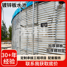 镀锌板水池帆布鱼池蓄水池加厚大容量钢制移动储水罐装配式潍坊产