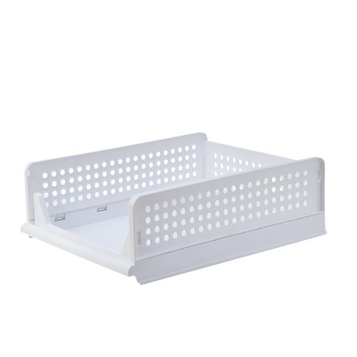 Drawer-style plastic storage basket wardrobe tiered pull-out foldable organization storage box household multi-functional shelf