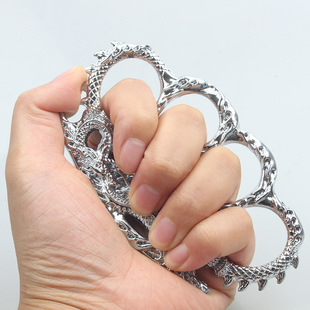 Fisting Buckle Four-Finger Iron Fist Alloy Finger Tiger Self-Defense Legal Iron Four-Finger Fighting Ring Hand Buckle Hidden Device Fighting