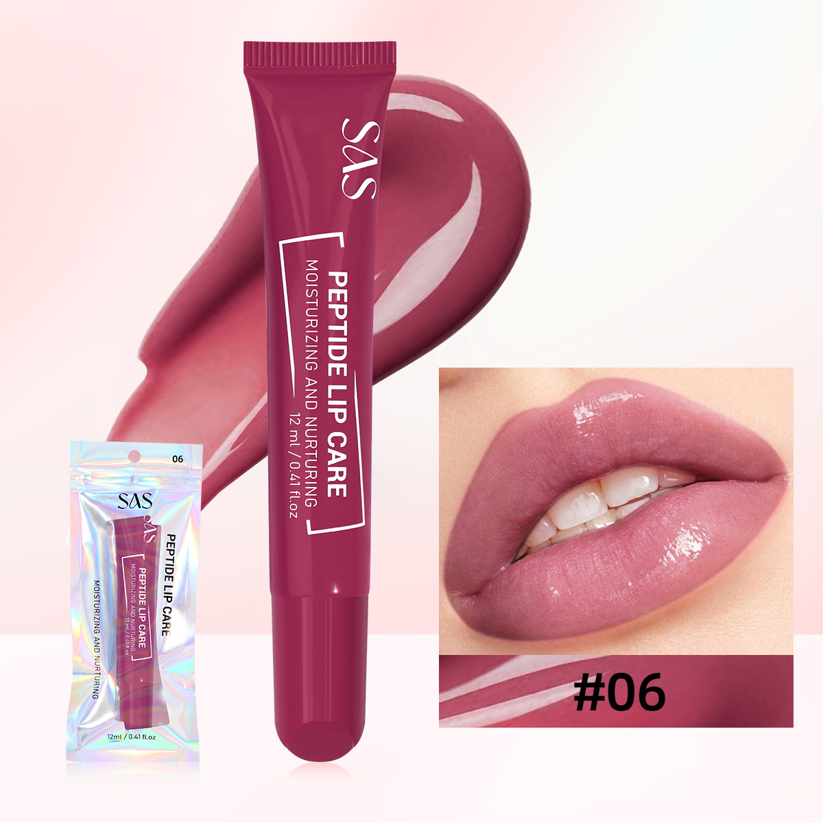 SAS Europa y los Estados Unidos transfronterizos spot lipstick líquido esmalte labial humectante sin tazas esmalte labial SAC210