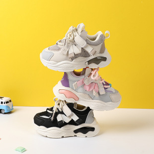 Children's sports shoes spring and autumn new children's running shoes non-slip soft sole boys and girls sports breathable lightweight dad shoes