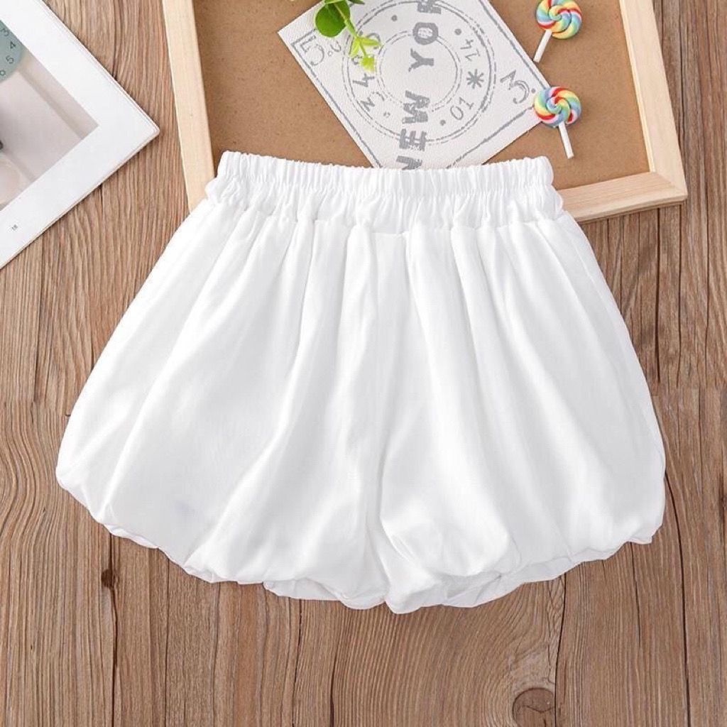 Korean style elasticated loose-fitting shorts for girls, perfect for spring and summer, new style for toddlers and toddlers, casual and fashionable lantern pants.