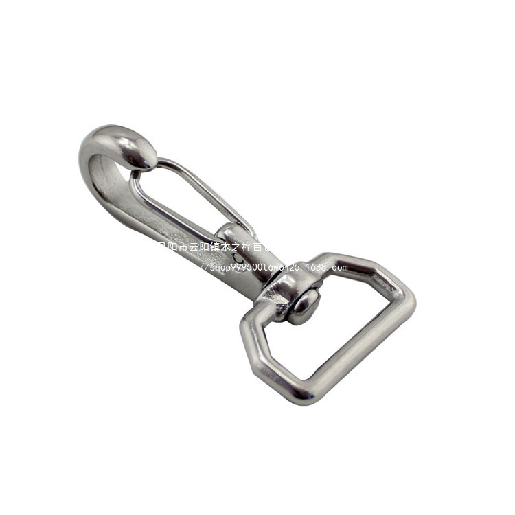 RICHWITS 不锈钢方环万向钩 背包扣 织带弹簧钩 箱包扣