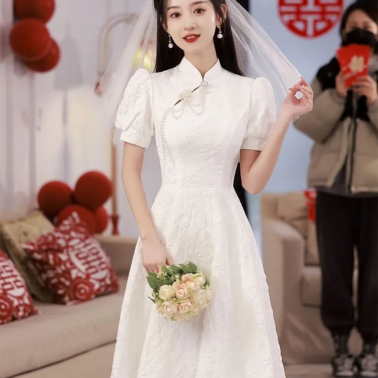 Qipao Evening Dress for Women 2026 New Model High-End Elegant Wedding Engagement Homecoming Dress Suitable for Petite Women for Everyday Wear Qipao Evening Dress for Women 2026 New Model High-End Elegant Wedding Engagement Homecoming Dress Suitable for Petite Women for Everyday Wear