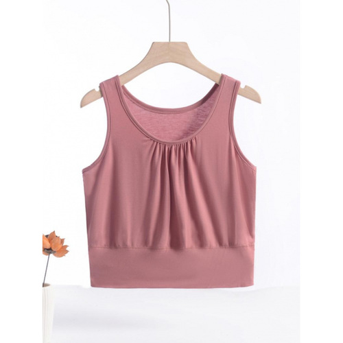 Fat mother short vest for middle-aged and elderly women summer sweatshirt large size suspender base shirt inner top thin