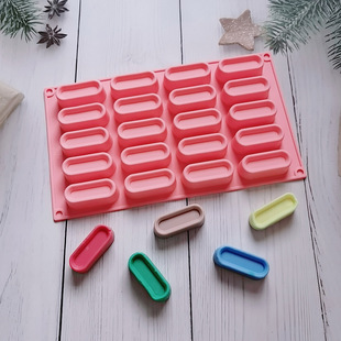 20-round Long Cake Mold 585 Biscuit Silicone Mold Cake Ice Cream Pudding Dessert Mold Baking Utensils