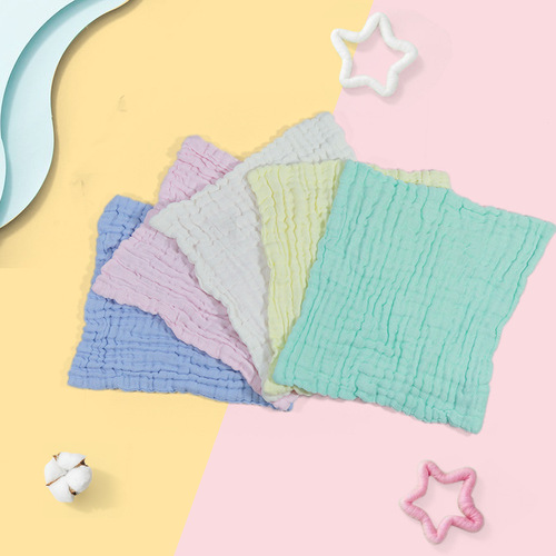 Baby bibs pure cotton mother and baby products 6-layer gauze towels children's bibs non-fluorescent face towels wholesale