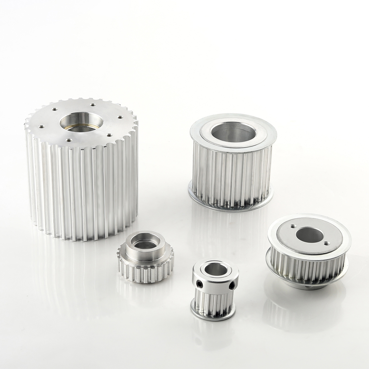 米诺厂家直销铝合金同步带3M轮齿轮机械传动皮带轮5M套装来图来样