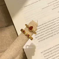 «Fu Hua Luck» средневековое винтажное эмалированное кольцо с масляной каплей, французское элегантное осень-зима универсальное кольцо