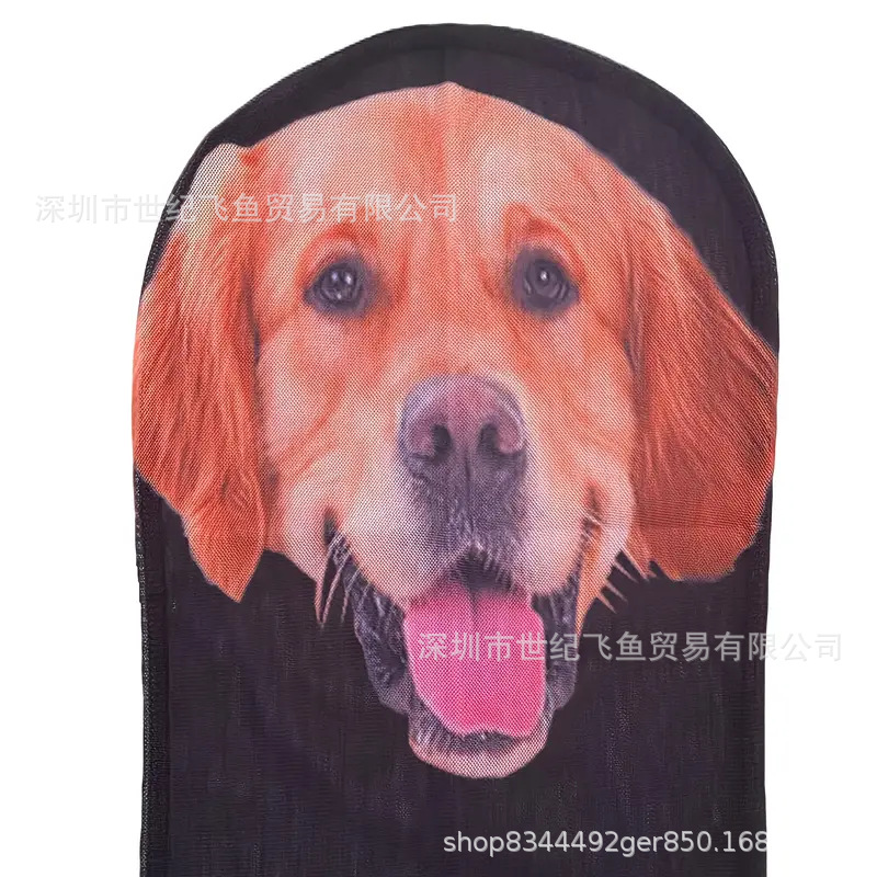 Cachorro encapuchado impresión máscara de Halloween divertida extraña espectáculo props fábrica en stock