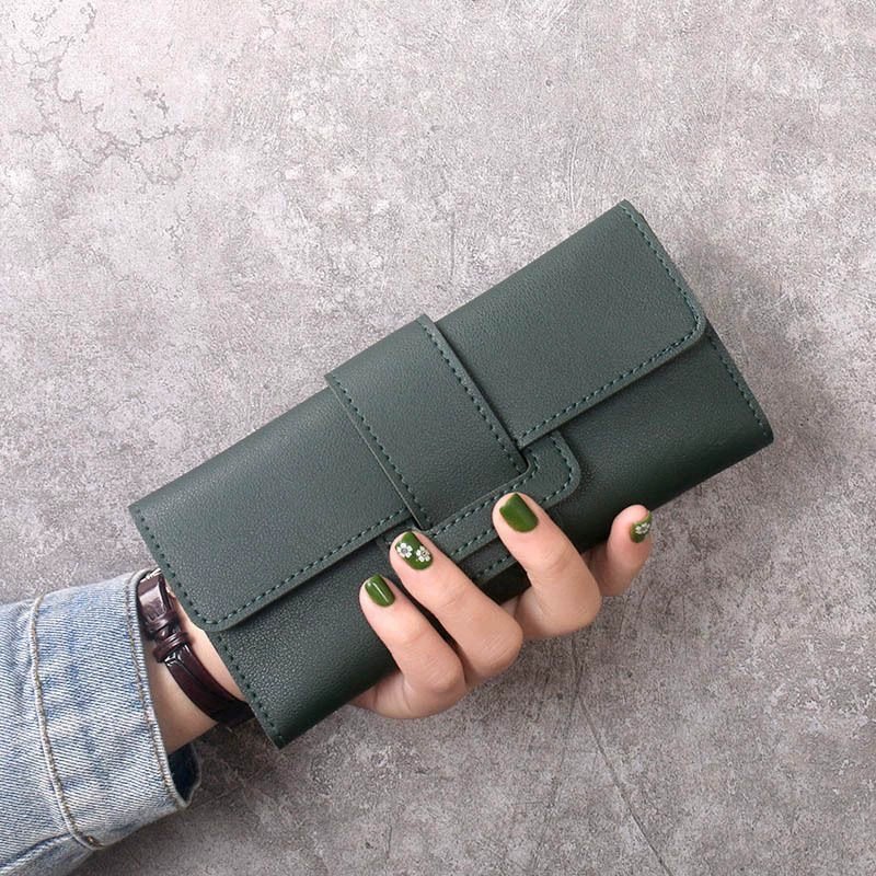 Длинный кошелек, универсальная полиуретановая модная маленькая clutch-сумочка, коллекция 2022, корейский стиль