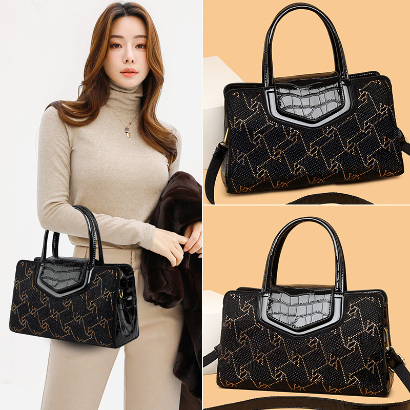 Bolso de Mano de Gran Capacidad para Mujer, Bolso de Hombro, Bolso Tote de Moda Europea y Americana, Bolso Retro para Mujer, Venta al por Mayor, Nuevo Estilo 2024