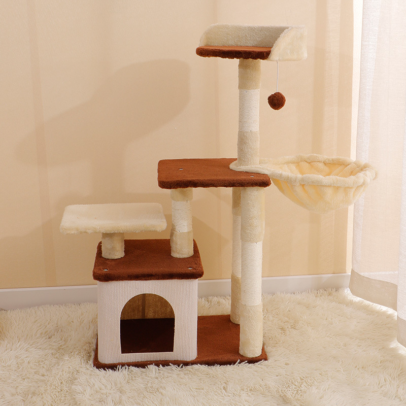 Fuente transfronteriza gato escalada estante gato nido de gato árbol integrado multicapa gato escalada estante columna columna gato escalada