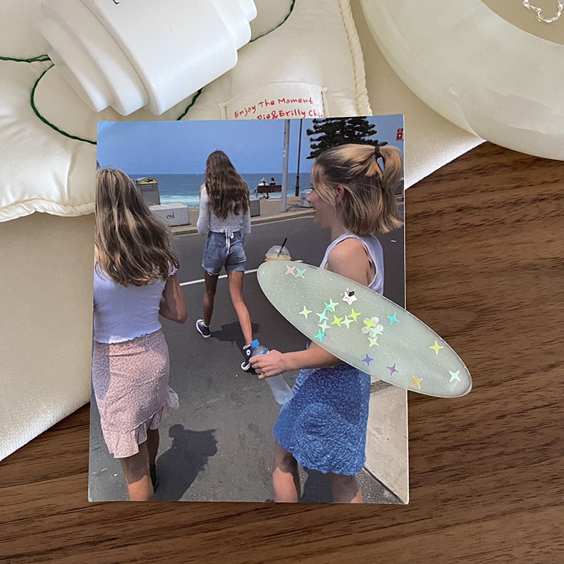 Millennium Spice Girl ~ Pince à cheveux Color Star Y2K Dopamine Broken Hair Bangs Clip Vigor Girl Sweet Side Clip_voghion.com