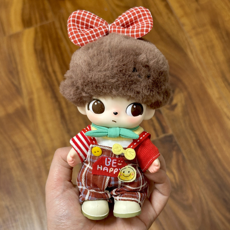 仅娃衣】DIMOO WORLD毛绒挂件衣服娃衣牛仔裤双拼背带裤套装着替|undefined