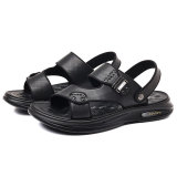 Летняя кожаная пляжная обувь для отдыха, тапочки, сандалии, воловья кожа, из натуральной кожи