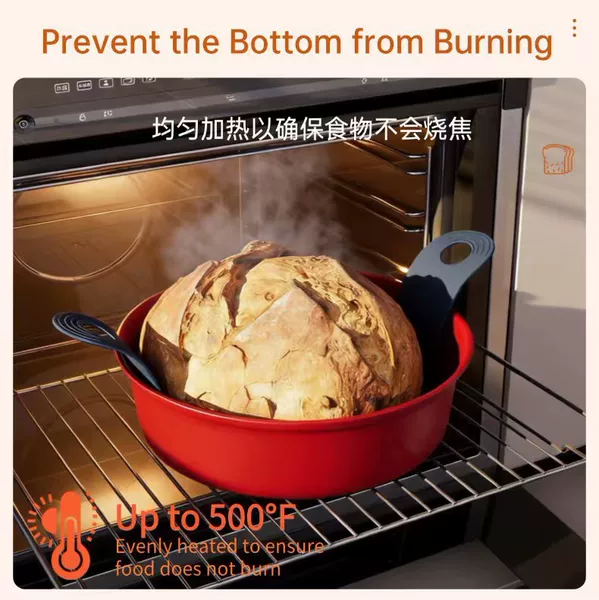 Cross-border silicone baking mat with long handle, non-stick dough mat, high-temperature resistant food-grade silicone long-handled bread baking mat