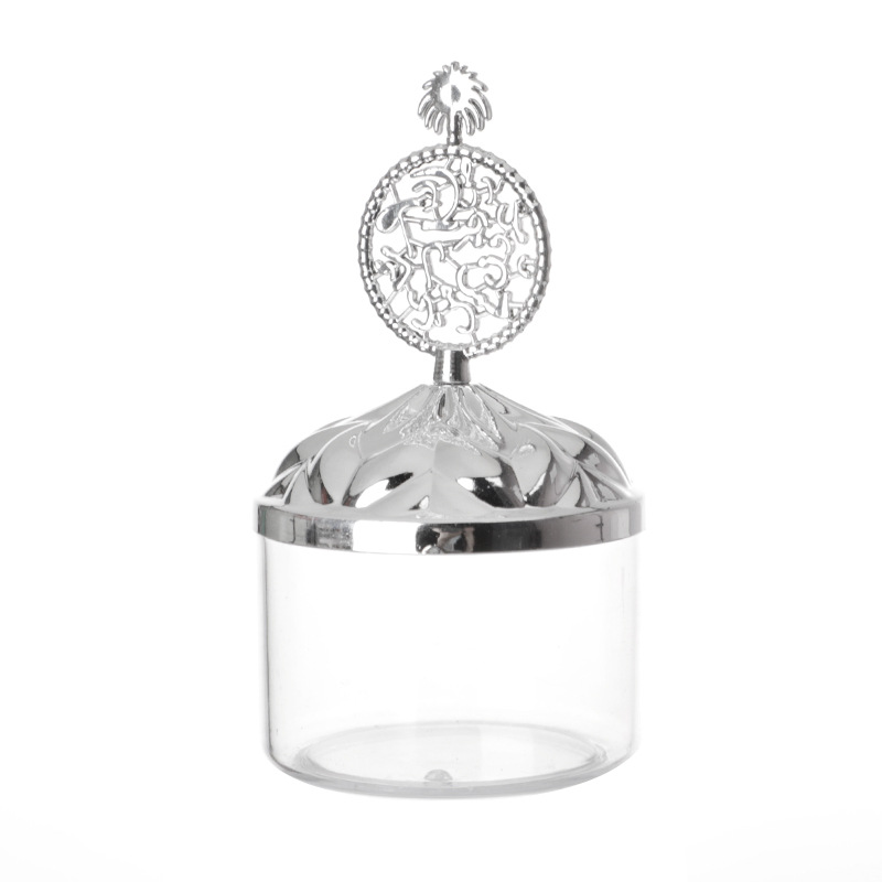 Venta al por mayor de estilo europeo oro y plata taza de postre de plástico taza de hornear decoración de la boda del banquete suministros caja de embalaje creativo