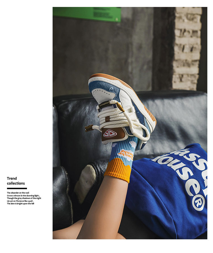 Unisex Denim Trainers For Summer Versatile Breathable Sneakers_voghion.com