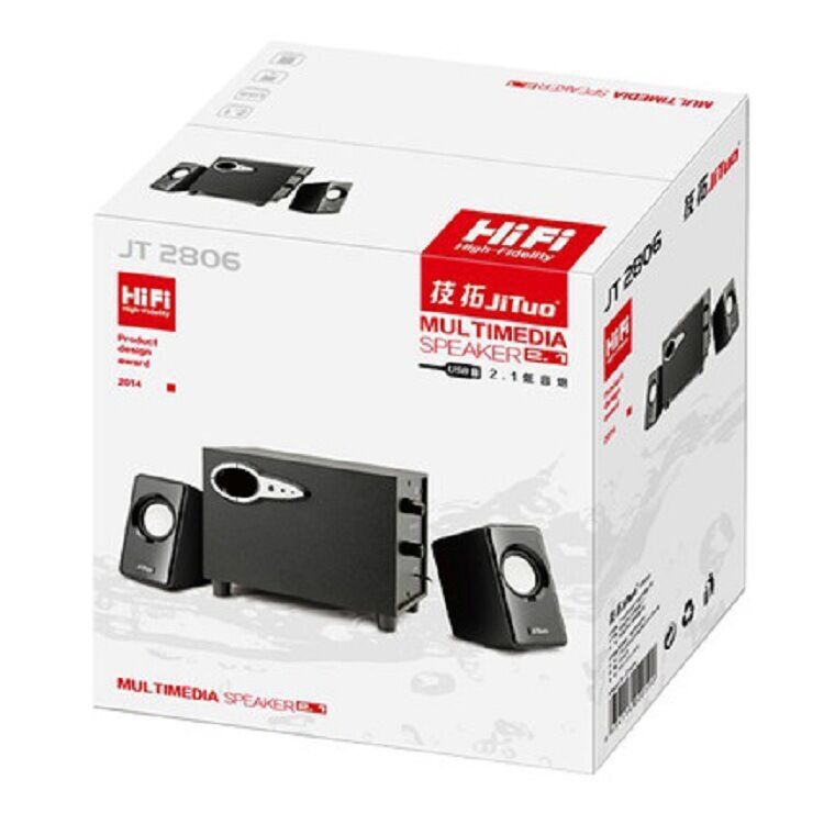技術拓jt 2806コンピュータセット音響デスクトップノート2.1デスクトップサブウーファーマルチメディアUSBスピーカー|undefined