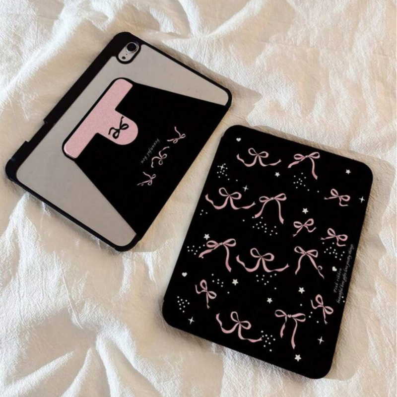 For ipad10 shell black bow 10.2 rotatable bracket air654 flat protective cover