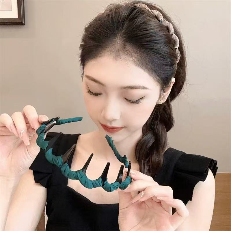 韩版波浪发箍女高颅顶洗脸带齿发卡布艺防滑碎发头箍网红2025新款|undefined