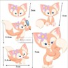 Fox cake decoration card pink little fox children's birthday cake girl surrounding plug -in