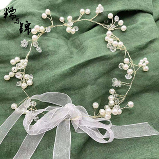 Crystal Pearl Curtain Straps, One Pair, Modern Gauze Curtain Straps, Rope Straps, Fairy Straps
