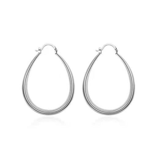 Geometric silver metal earrings for women, elegant and light luxury, unique design, high-end feel, cold-style earrings and earring accessories
