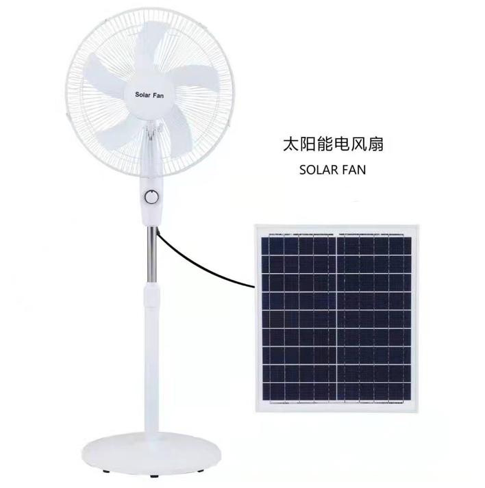 Ventilador solar transfronterizo, ventilador eléctrico de alta potencia, ventilador de pie, ventilador de viento fuerte, gran flujo de aire, resistente al agua para exteriores. image 7