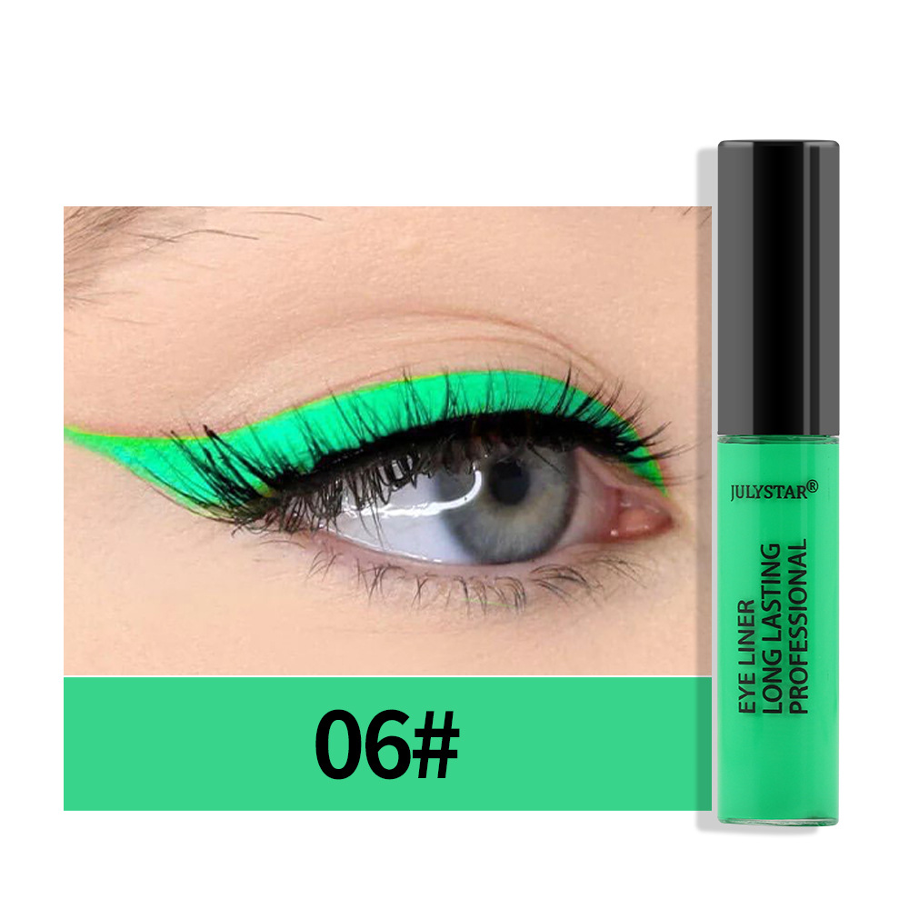 julystar Cross-border Halloween Beauty Eyeliner Liquid Cross-border Colored Waterproof, Oil-Proof and non-smudging Eyeliner Pen wholesale undefined