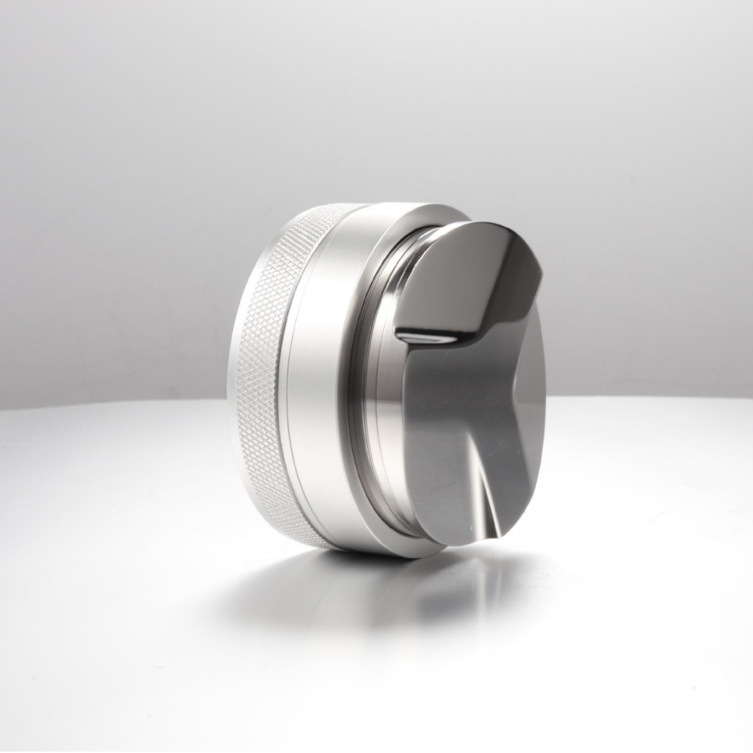 Prensa de café de acero inoxidable con altura ajustable y doble cabeza