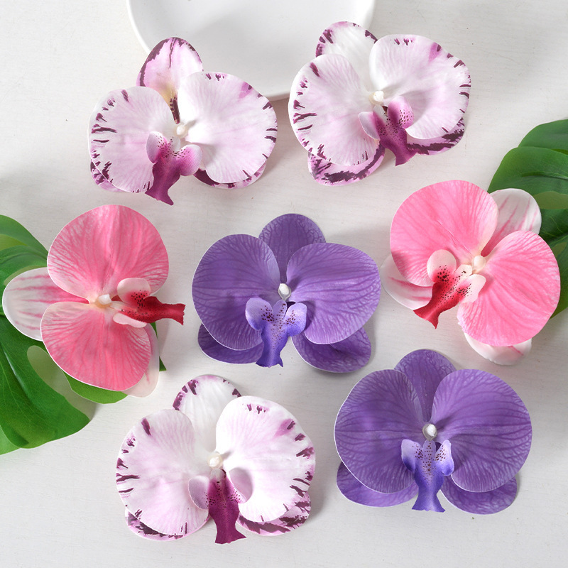 シミュレーションフィルム胡蝶蘭花頭花弁シミュレーション花アクセサリーヘアピンdiy手作りウェディングドレス装飾|undefined