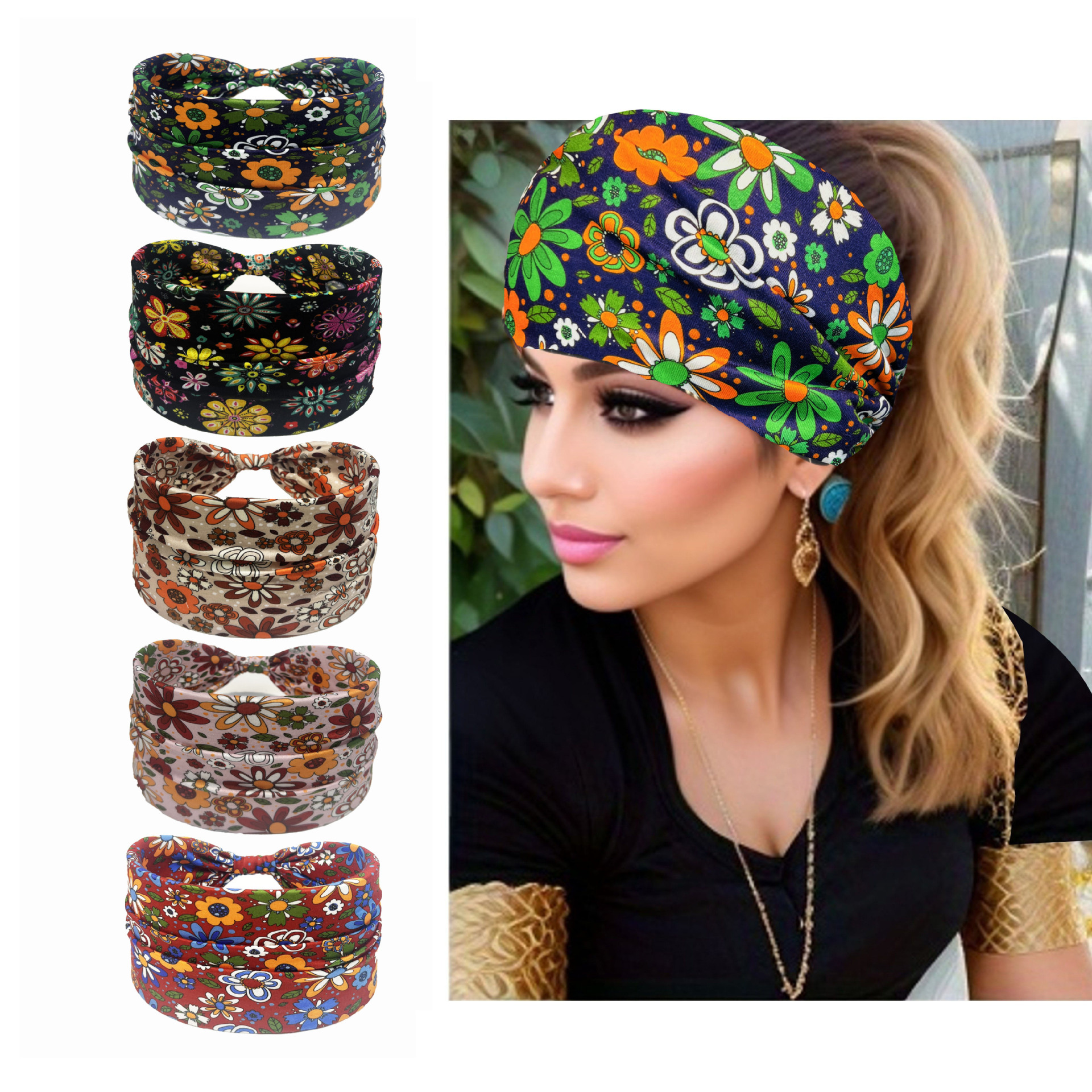 Cross-border banda de cabello de damas banda de cabello de ancho nodo banda de cabello de damas banda de cabello trenzada banda de cabello de moda banda de cabello de damas