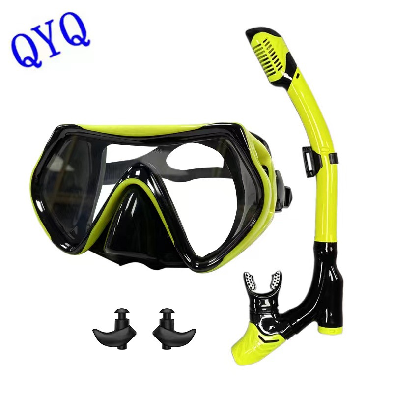 Adult diving goggles snorkeling mask snorkeling Erbao full dry breathing tube suit diving goggles breathing tube