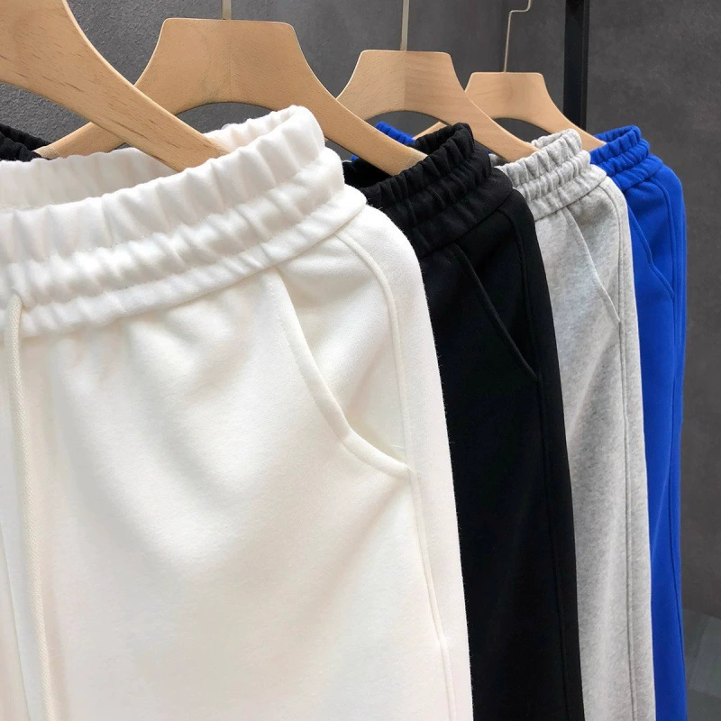Колоритные осенние спортивные белые брюки, Slim fit
