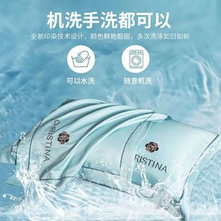 Class a Washed Ice Silk Pillowcase Single and Double Pillowcase Summer Popular Embroidered Pillowcase 48X74Cm Universal Style