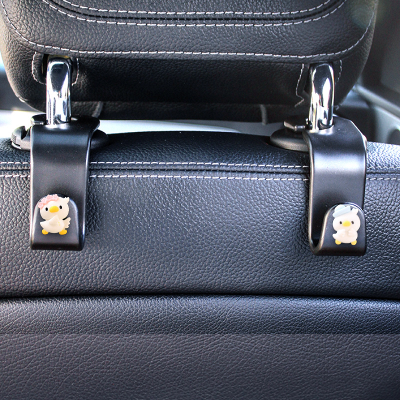 Asiento de coche ganchos traseros suministros interiores Bob Esponja niña asiento de coche coche coche lindo paraguas almacenamiento
