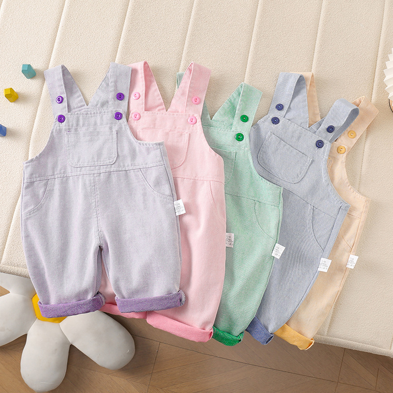 Children's Baby's Bounty Pants Soft Denim New Arrival Denim Bounty Pants Spring and Autumn Western Style Color Denim Bounty Pants