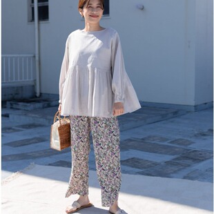 in stock Japanese 2024 New Loose Slim Belly Covering Short Sleeve Mid-length Slim Solid Color Shirt Top