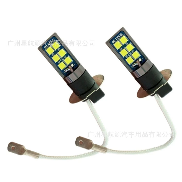 Автомобиль привело подсветка противотуманный свет 24V12V H3 3030 12SMD высокой мощности светодиодные передние противотуманные фары дальнего света